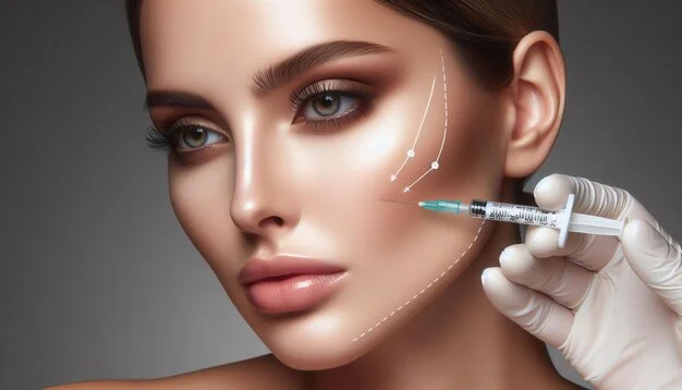 وجه مشرق بعد ابرة الشد المائي مع دكتورة نجلاء الزغبي