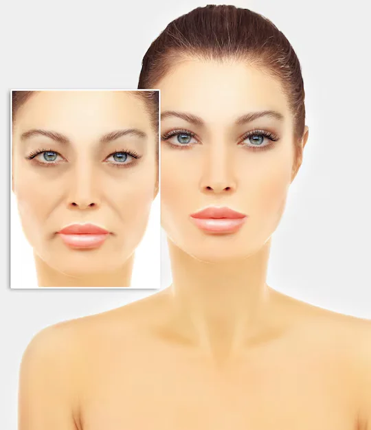 نتائج حقن الفيلر لرفع الخدود في مركز لاروز قبل وبعد