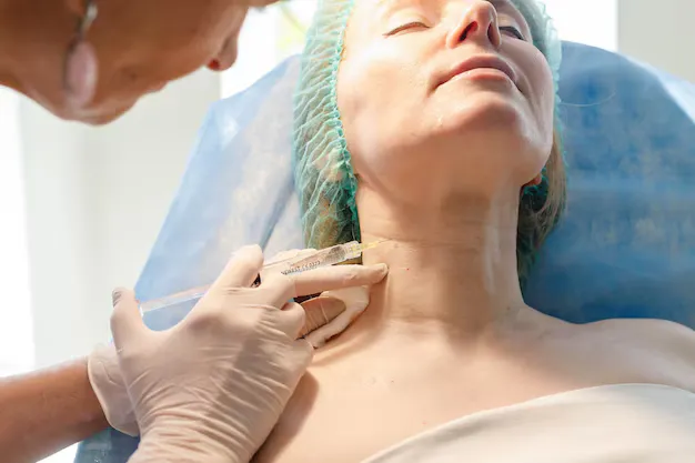 شد خطوط الرقبة باستخدام بوتكس الرقبة قبل وبعد