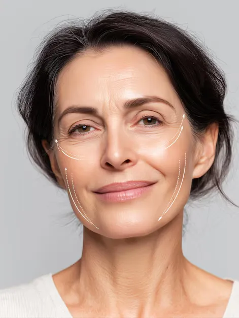 نتائج طبيعية بعد إجراء شد الوجه من التجاعيد